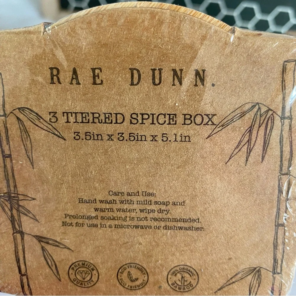 Rae Dunn Bamboo Spice & Salt Cellar Kitchen Home